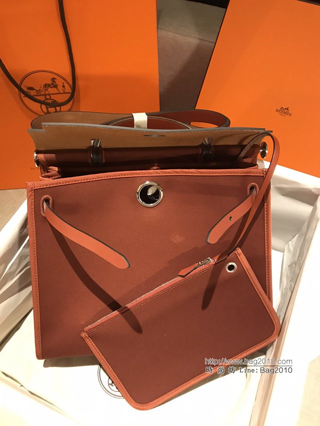 Hermes包包 愛馬仕升級版Herbag 手提肩背斜挎包 男女同款  tdh2045